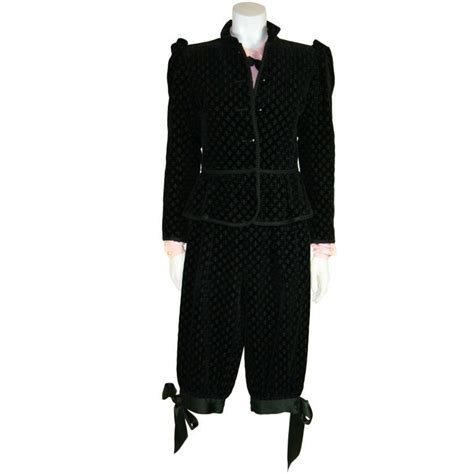 YSL Black Velvet Knickerbocker Suit 